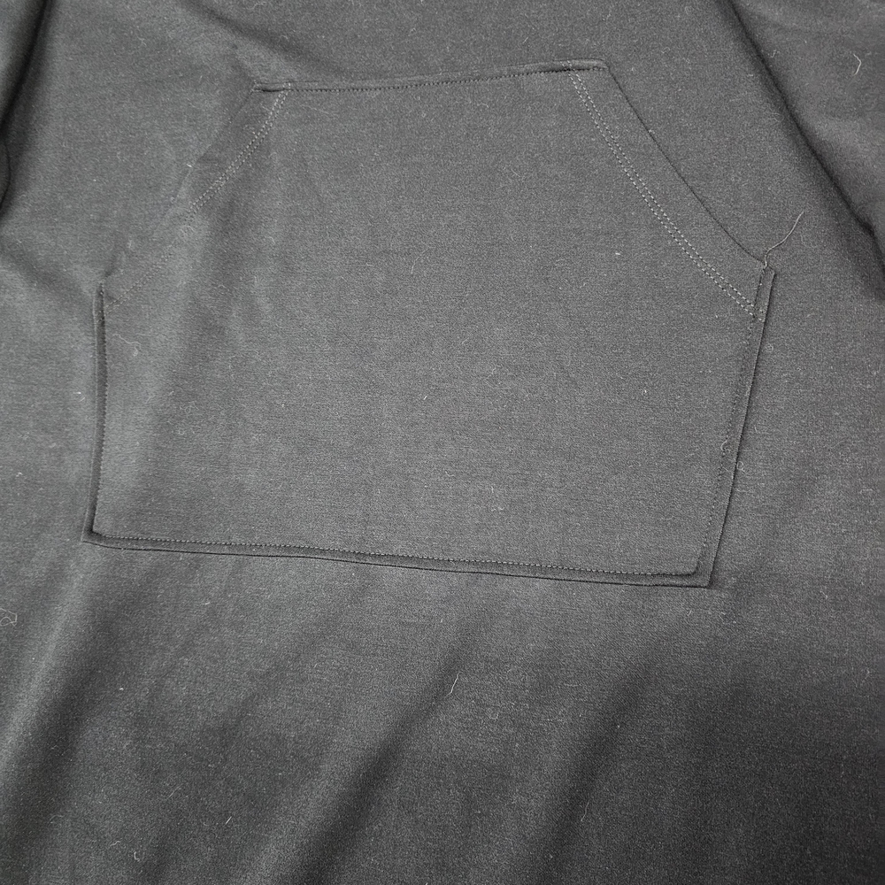 Soyaconcept Black Sweatshirt Dress with Pockets & Drawstring Hoodie, Size XL - Picture 2 of 8